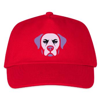 Labrador; Hundekopf - Kinder Basecap - Rot - Vorne