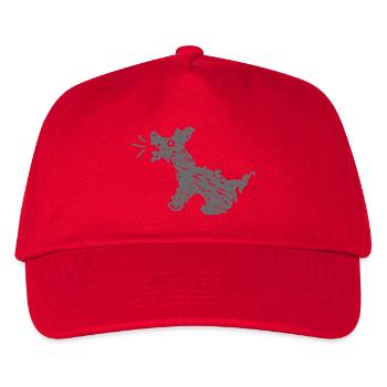 Funny barking dog - Kids’ Baseball Cap - red - Front