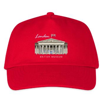 London British Museum, handgezeichnet - Kinder Basecap - Rot - Vorne