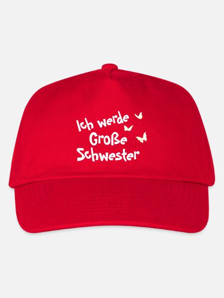 Ich werde Große Schwester - Kinder Basecap - Rot