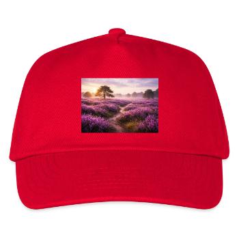 Lavendelfeld bei Sonnenaufgang - Kinder Basecap - Rot - Vorne