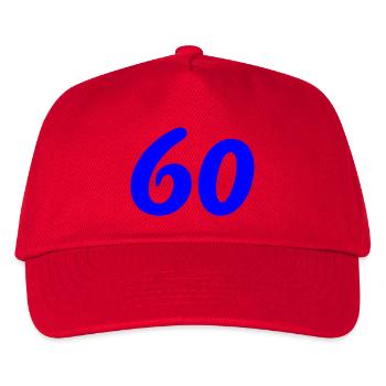 60. 60 ANS. 60e ANNIVERSAIRE. ANNIVERSAIRE 60 ANS. - Casquette de baseball Enfant - rouge - Devant