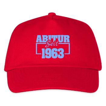 Abiturient 1963 - Kinder Basecap - Rot - Vorne