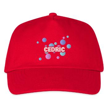Vorname Cedric - Kinder Basecap - Rot - Vorne