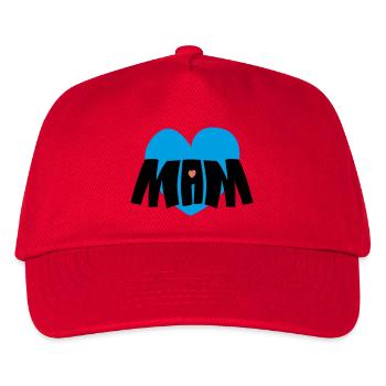 Mama-Herz - Kinder Basecap - Rot - Vorne
