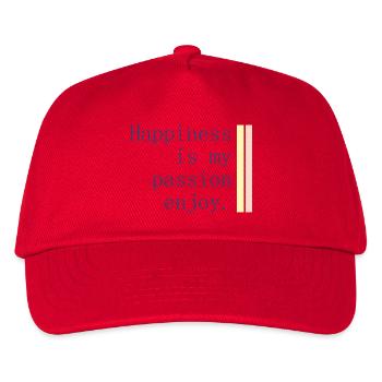 Happiness ist meine Leidenschaft - Kinder Basecap - Rot - Vorne