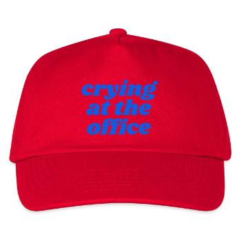 crying at the office - Kids’ Baseball Cap - red - Front