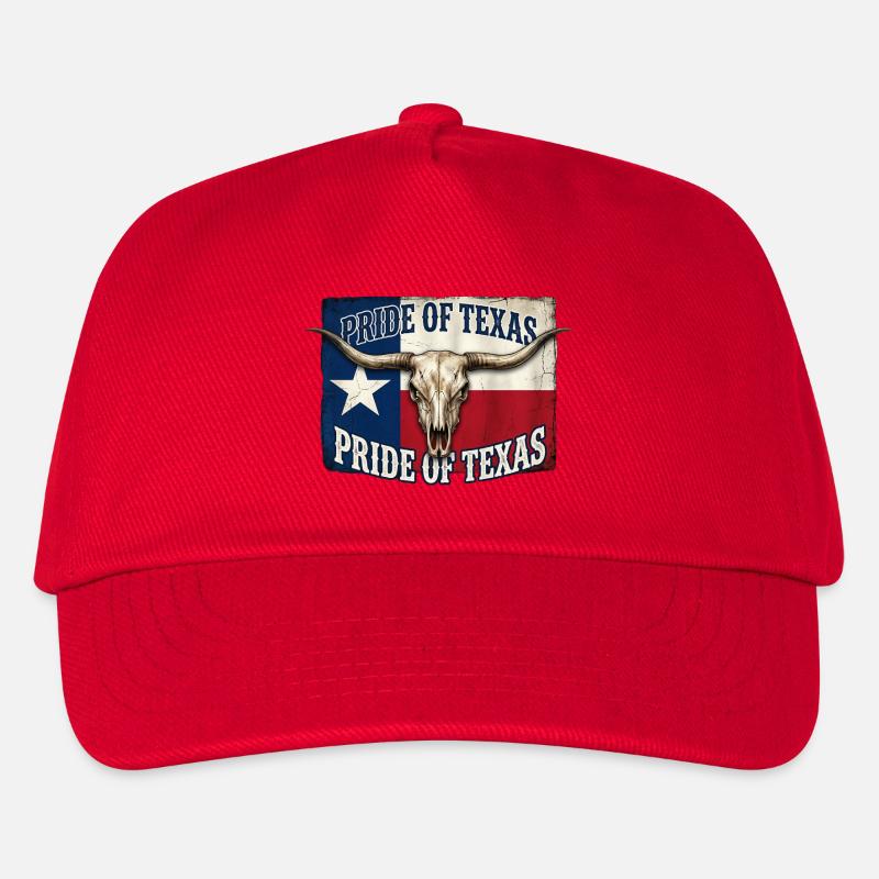 Texas Pride Hörner-Schädel - Kinder Basecap - Rot