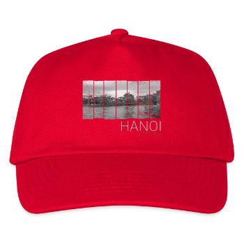 Hanoi Stadt in Vietnam Panorama Vintage Souvenir - Kinder Basecap - Rot - Vorne