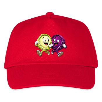 Fröhliche Kohlköpfe - Kinder Basecap - Rot - Vorne