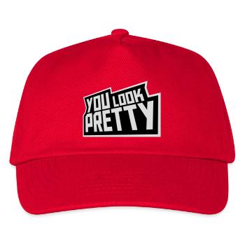 You Look Pretty Lustig Komplement Selbstliebe Logo - Kinder Basecap - Rot - Vorne