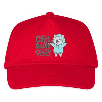 Can't adult today - Cat in a Hoodie - Kids’ Baseball Cap - red - Front