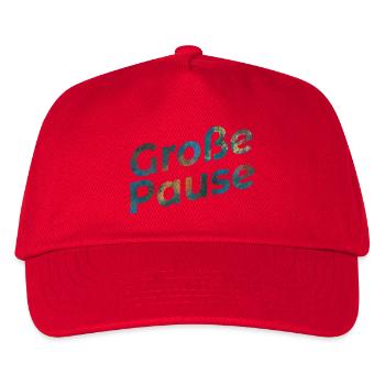 Große Pause - Kinder Basecap - Rot - Vorne