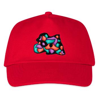 Blocs abstraits de couleur dans le fond nocturne - Casquette de baseball Enfant - rouge - Devant