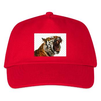 Tiger Roar Art Print - Kids’ Baseball Cap - red - Front