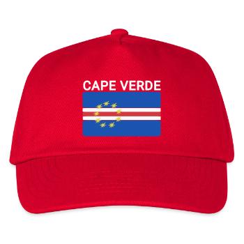 Carte du pays du drapeau du Cap-Vert - Casquette de baseball Enfant - rouge - Devant
