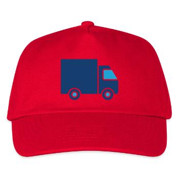 Delivery Truck Solid Icon Logistics Transport Symb - Kids’ Baseball Cap - red - Front