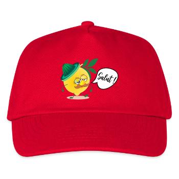 Lemon Daddy Moustache - Kids’ Baseball Cap - red - Front