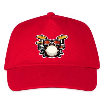 Cartoon Drum Set - Kids’ Baseball Cap - red - Front
