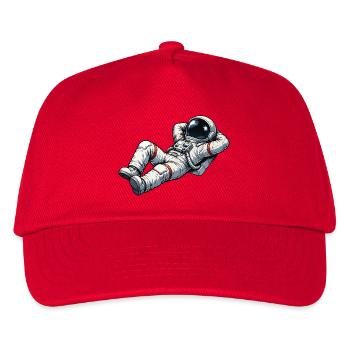 Relaxed astronaut in retro design - Kids’ Baseball Cap - red - Front
