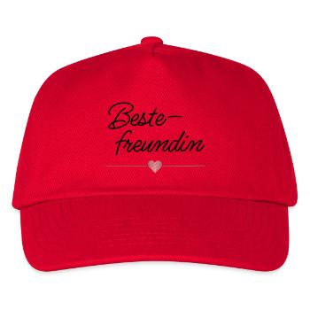 Beste Freundin Herz Geschenk Freundschaft - Kinder Basecap - Rot - Vorne