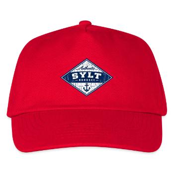 Sylt - Nordsee - Insel - Kampen - Westerland - Kinder Basecap - Rot - Vorne