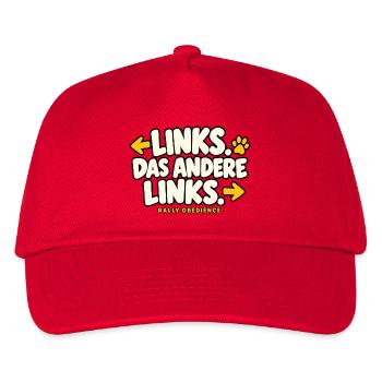 Links das andere Links – Rally Obedience - Kinder Basecap - Rot - Vorne