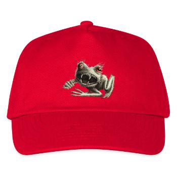 Werfrosch - Frosch mit Zahnstocher - Kinder Basecap - Rot - Vorne