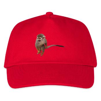 Affe - Kinder Basecap - Rot - Vorne