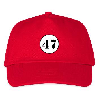 NUMBER 47 forty seven birthday gift - Kids’ Baseball Cap - red - Front