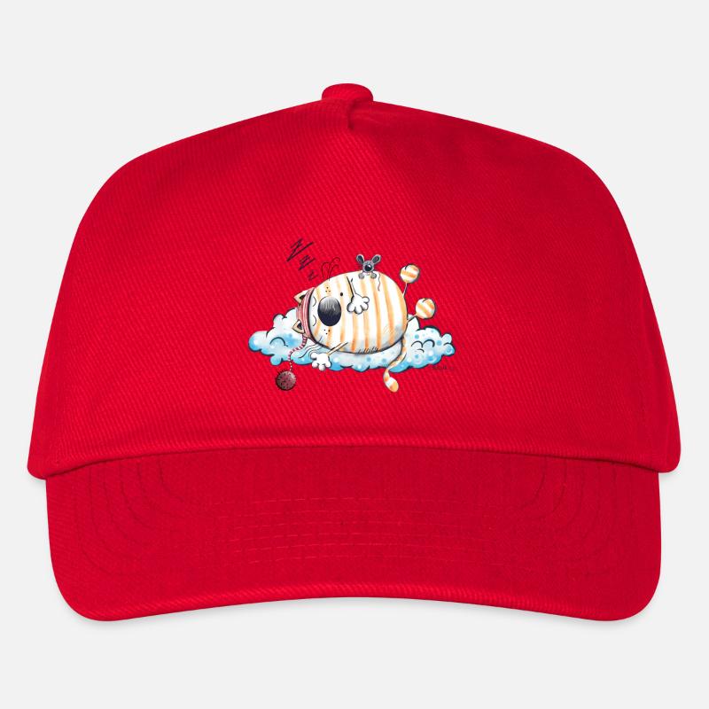Schlafmütze Katze - Kinder Basecap - Rot