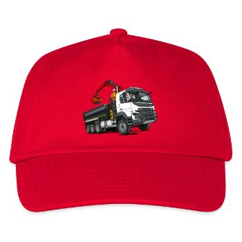 Camion avec grue - Casquette de baseball Enfant - rouge - Devant