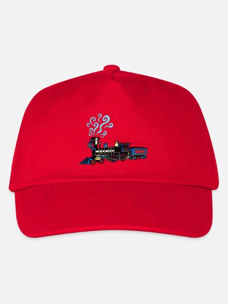 Lokomotive - Kinder Basecap - Rot