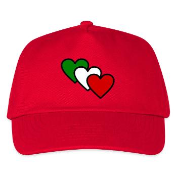 Italien - Kinder Basecap - Rot - Vorne
