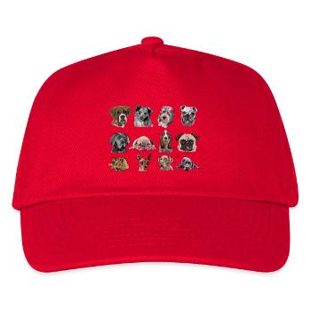 Chiens - Casquette de baseball Enfant - rouge - Devant