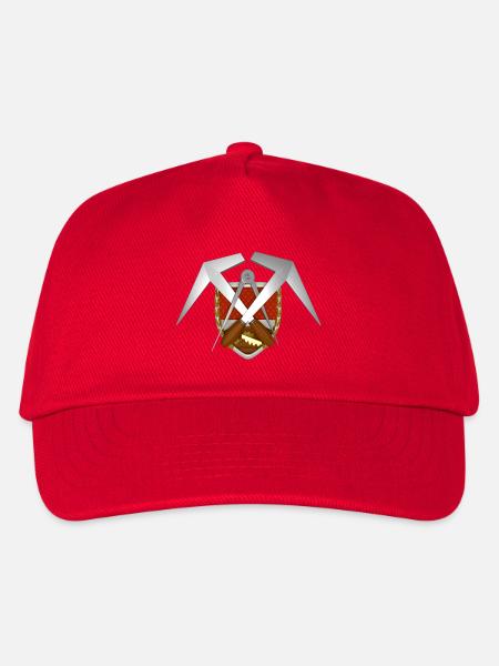 Handwerk Dachdecker Emblem - Kinder Basecap - Rot