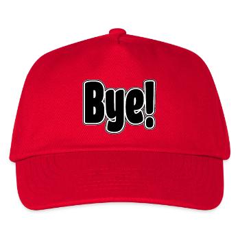 Auf Wiedersehen!. Fröhlicher Ausdruck - Kinder Basecap - Rot - Vorne