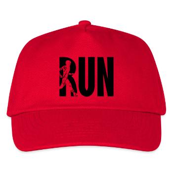 Run Training Logo - Kinder Basecap - Rot - Vorne