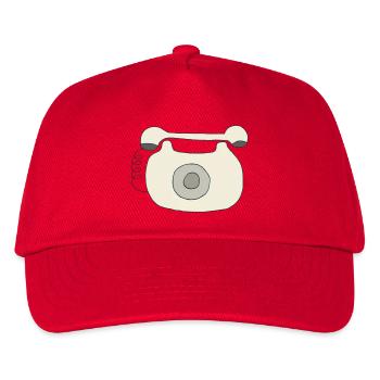 phone oldschool - Kids’ Baseball Cap - red - Front