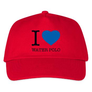 I LOVE WATER POLO Wasserball - Kids’ Baseball Cap - red - Front