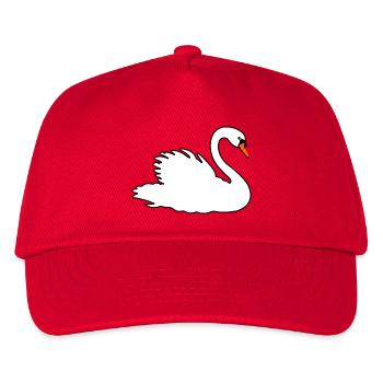 White swan - Kids’ Baseball Cap - red - Front