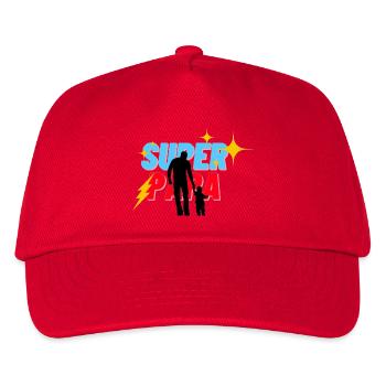 Super Papa - Kinder Basecap - Rot - Vorne
