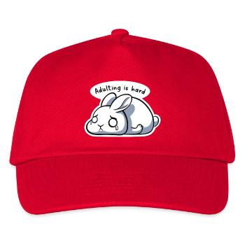 Adulting is hard - Kids’ Baseball Cap - red - Front