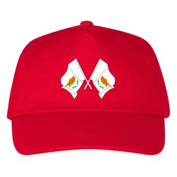 Deux drapeaux Chypre - Casquette de baseball Enfant - rouge - Devant