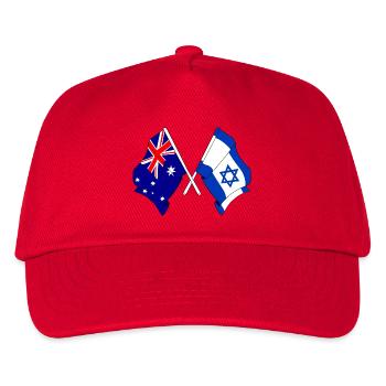 Drapeau de l’Australie et drapeau d’Israël - Casquette de baseball Enfant - rouge - Devant