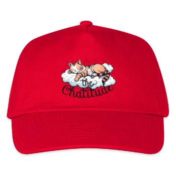 Schlafende Katze fauler, lustiger Katzenhumor! - Kinder Basecap - Rot - Vorne