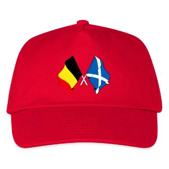 Drapeau de la Belgique, drapeau de l’Écosse - Casquette de baseball Enfant - rouge - Devant