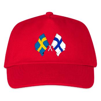 Drapeau de la Suède, drapeau de la Finlande - Casquette de baseball Enfant - rouge - Devant