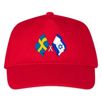 Drapeau de la Suède, drapeau d’Israël - Casquette de baseball Enfant - rouge - Devant