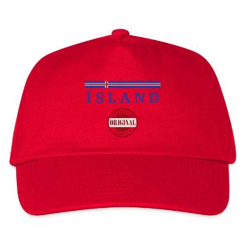 Flag of Iceland, Icelandic pride - Kids’ Baseball Cap - red - Front